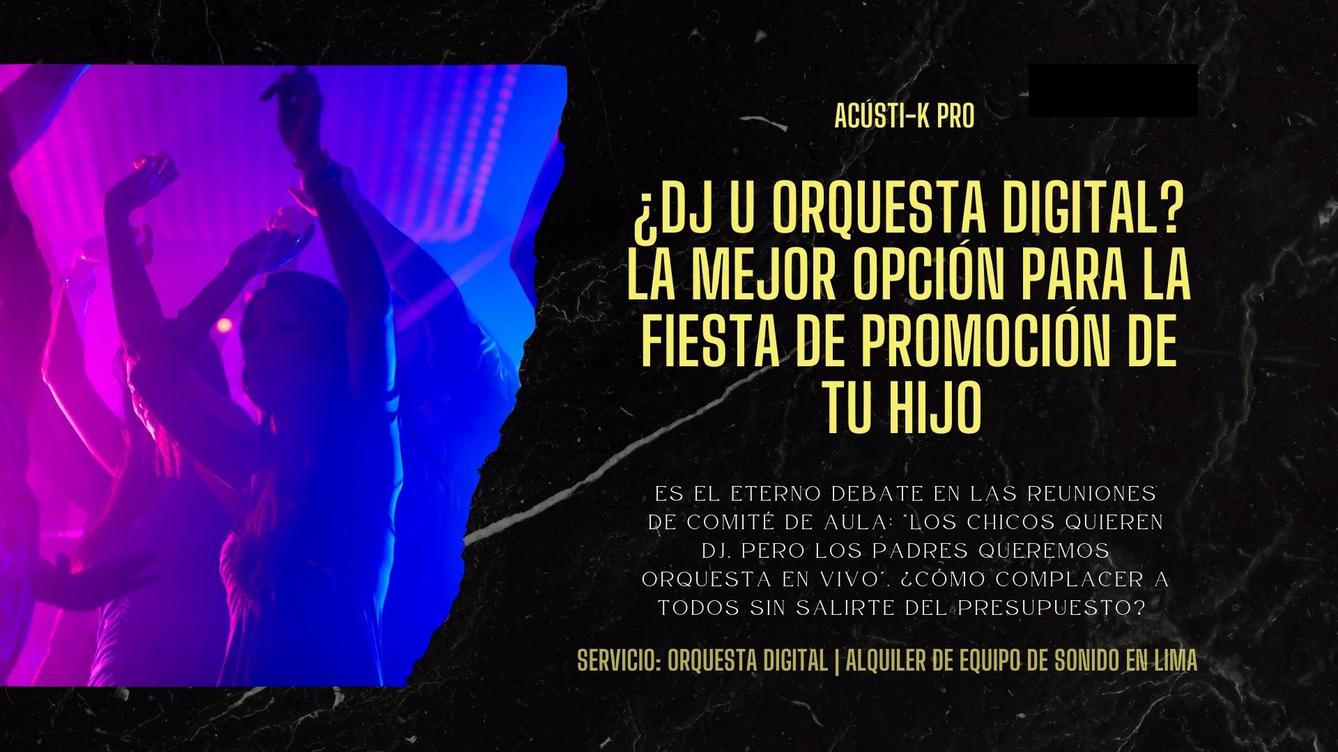música para fiesta de promoción